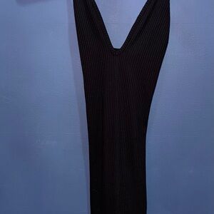 Bozzolo Sleek Black Backless Dress